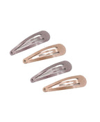Dofash 12PCS Snap Hair Clips For Women-Non Slip & Metal Hair Barrettes, 5cm 2'' Small Clips For Thin & Fine Hair,Light Brown+Dark Brown