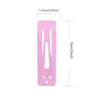 Hair Clips ECADY (100-Pack 20-Colors) Rectangle Non-Slip Snap Barrettes for Girls, Women, Kids - 2 Inch