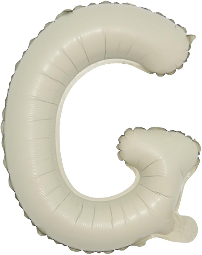 16 inch Cream Letter A to Z Alphabet Number 0-9 Foil Balloons Letter Birthday by RUIANSI