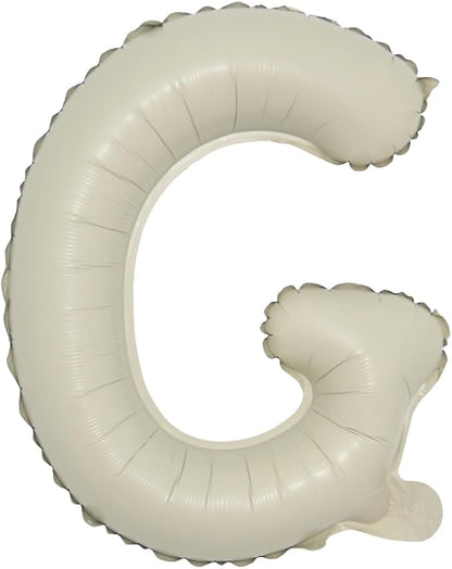 16 inch Cream Letter A to Z Alphabet Number 0-9 Foil Balloons Letter Birthday by RUIANSI