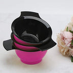 3pcs Salon Hair Color Mixing Bowl Set, Professional DIY Hair Dye Kit - Light Plastic Tint Bowl Assorted Colors for Hairdressing