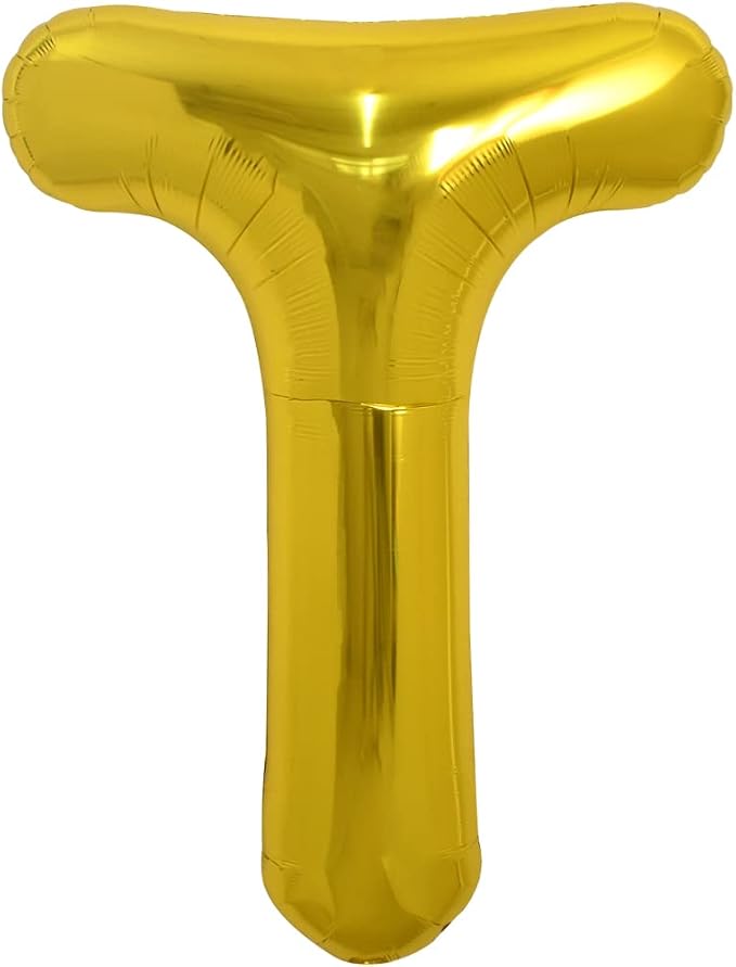 TONIFUL 40 Inch Large Gold Letter T Foil Balloons Alphabet Balloons | Giant by TONIFUL
