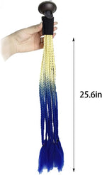 Vibrant Multi-Color Braided Helmet Decoration - Durable Silicone Suction Cups, Easy Install, DIY Styles