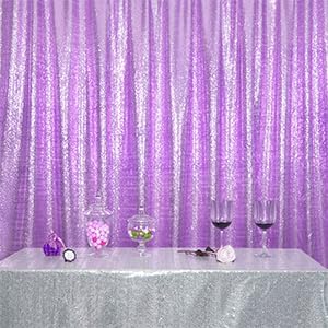 SquarePie 6x8ft Lavender Sequin Backdrop, High Density Non-Transparent Glitter - Image 9
