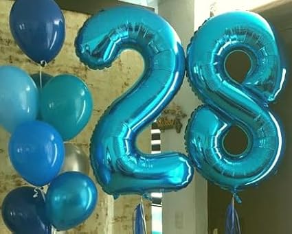 Blue Number 8 Balloon 40 inch, Balloon numbers party supplies, deco photo shoot - Image 6