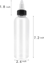 2 Pcs 16oz Dispensing Bottles, Plastic Squeeze Bottles with Twist Top Cap