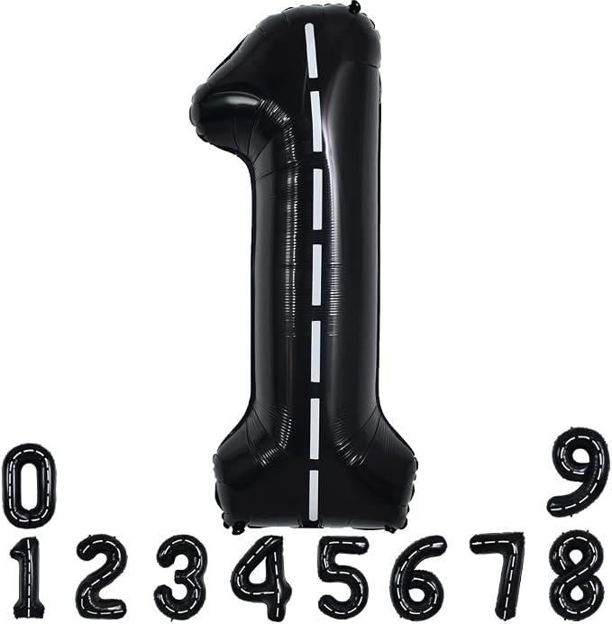 TONIFUL 40 Inch Large Race Car Number 1 Balloon 1st Birthday Decorations | 1st by TONIFUL