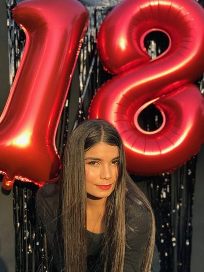 Red Number 8 Balloon 40 Inch, 8th Birthday Party Decorations Men Women | Foil - Image 9