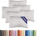King Pillow Cases Set of 6 - Ultra Soft Hotel Quality Pillowcase Covers - Comfy, Cozy & Wrinkle Free - Shrink, Stain and Fade Resistant - Machine Washable Pillow Protectors - 6 Piece Set - French Grey