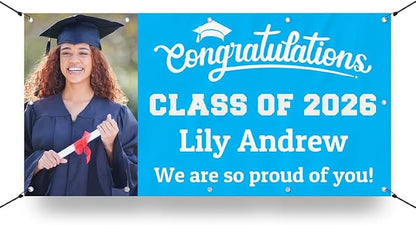 Personalized Graduation Photo Vinyl Banner Sign by Milweb1LLC