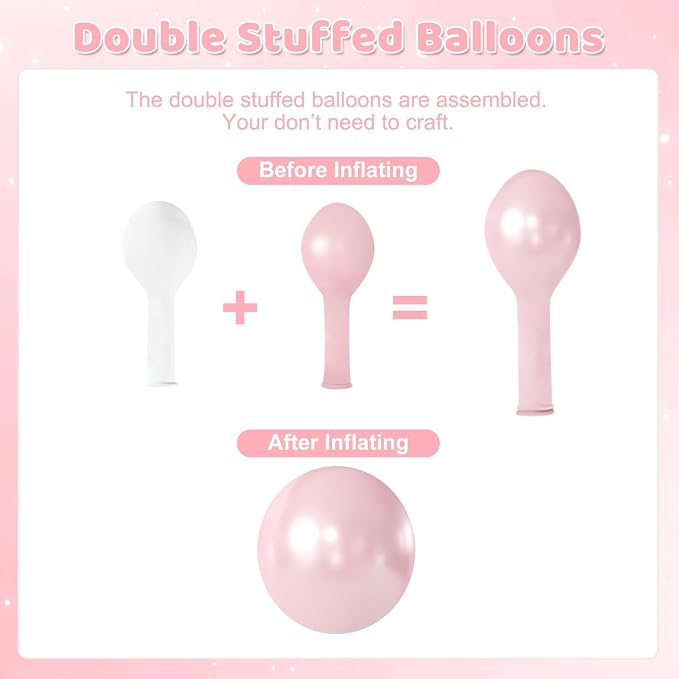 Pearl Pink Balloons for Wedding Bridal Shower Baby Shower Decorations | 60Pcs - Image 3