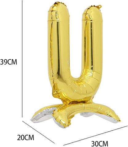 16" Standing Alphabet Letter and Number Balloons Aluminum Hanging Foil Film - Image 2