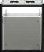 Suspended Salon Station for Hair Stylist, Wall Mounted Styling Salon Station Storage Cabinet w/2*Drawers &Hair Dryer Stand,Floating Nightstand Stylist Storage Cabinet for Home (Black+Gray)