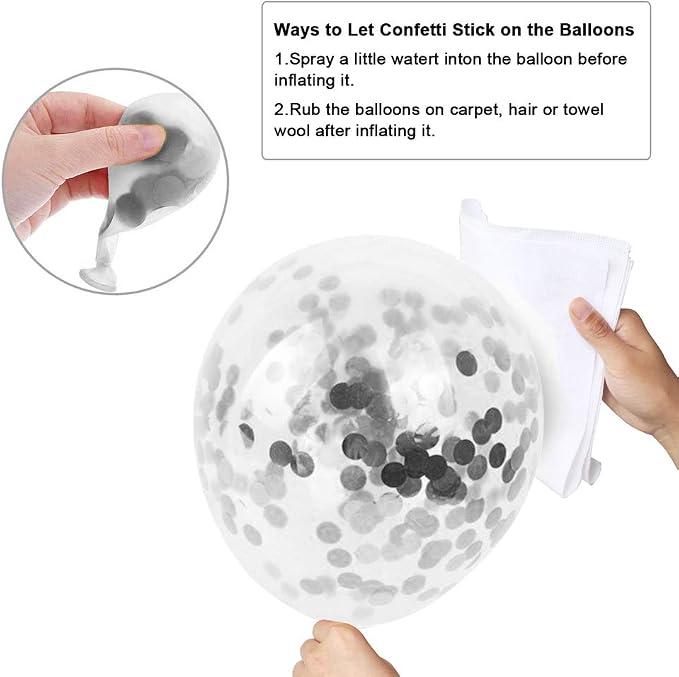 Navy Blue Balloons, 12 Inch White Balloons - Image 3