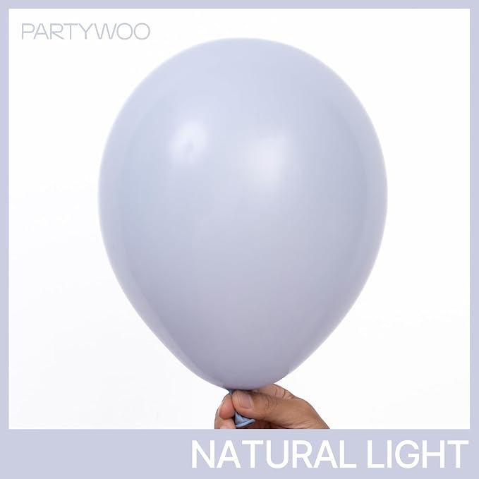 PartyWoo Dusty Blue Balloons 100pcs Slate Blue Boho Neutral Color | 36 18 12 10 - Image 2