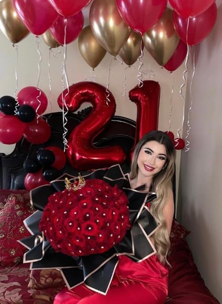 Red Number 1 Balloon 40 inch, Balloon numbers party supplies, deco photo shoot - Image 4