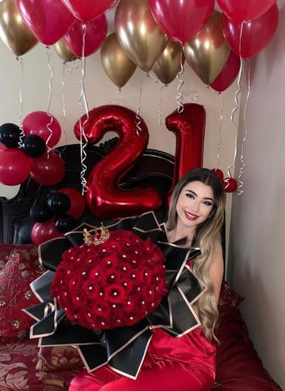 Red Number 1 Balloon 40 inch, Balloon numbers party supplies, deco photo shoot - Image 4