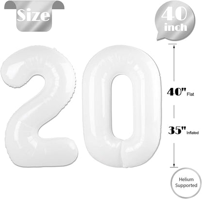White 20 Balloon - Image 5
