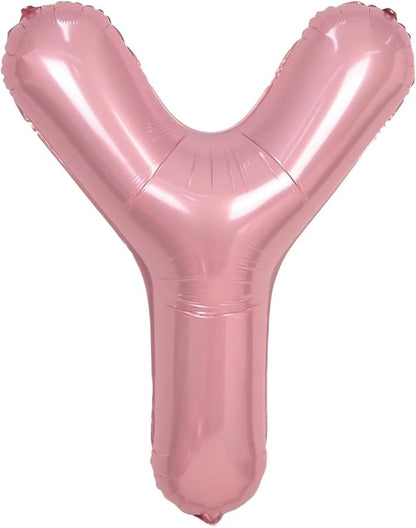 Pink Letter Y Balloons, Y Balloon 40 Inch Foil Helium Y Balloon Letter | Pink Y by BBPOOL