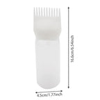 Hair Oil Applicator,Root Comb Applicator Bottle, Hair Dye Bottle 160ML Shampoo Bottle Hair Comb Applicator Bottle Brush Bottle for Hair Dyeing Tool White