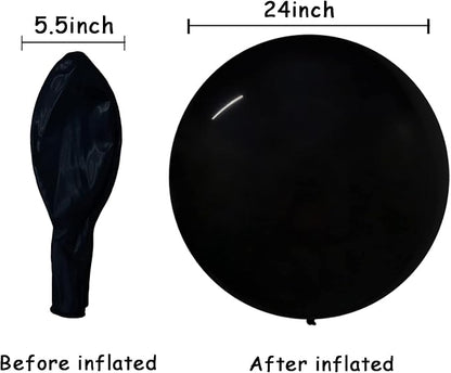 15pcs Latex Big Balloons Clearance 24 Inch Black Large Balloons Giant Heavy - Image 5