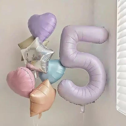 Number 7 Balloons 40 Inch for 7 17 Birthday Decorations, Cream Purple | Jumbo - Image 4