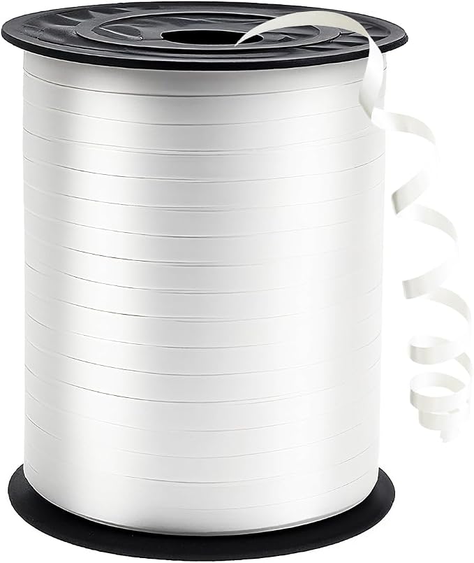 White Curling Ribbon, 500 Yard Premium White Curling Ribbons, Balloon String by Unknown