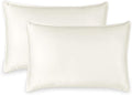 King Pillowcases by Pure Bamboo, Genuine 100% Organic Viscose Derived from Bamboo, Luxuriously Soft & Cooling, Double Stitching, Envelope Closure (2 King Pillowcases, Ivory)