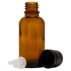 GreenHealth – Pack of 12 – 30 ml (1 oz) Amber Glass Bottles with Euro Dropper and Tamper-Evident Cap – Refillable Boston Round Bottles for Essential Oils and Aromatherapy