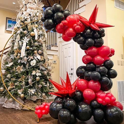 YMSZ Red and Black Balloons Arch Kit, Different Size - Image 5
