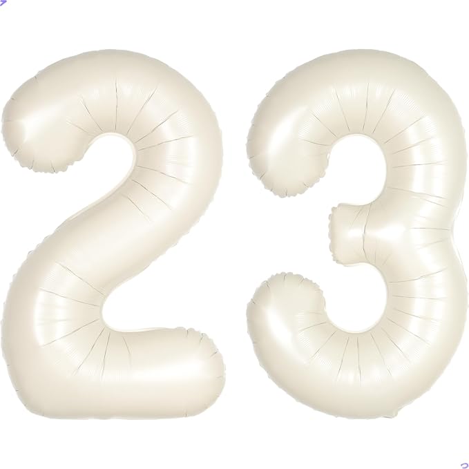 Cream White Number 23 32 Balloon by Unknown