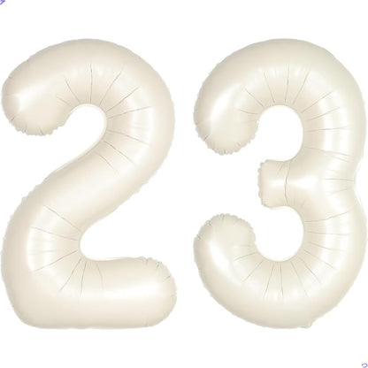 Cream White Number 23 32 Balloon by Unknown