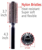 PERFEHAIR Round Hair Brush for Blow Drying, Wooden Blowout Brush With Soft Nylon Bristles, for Medium Or Short Hair