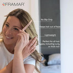 Framar Neutral Creaseless Hair Clips 10 pack – Professional Salon Hair Clips for Styling Sectioning, Hair Styling Clips, Hair Clip For Sectioning, Hair Sectioning Clips – Prevents Creases Or Dents