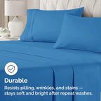 Queen Pillow Cases Set of 4 - Ultra Soft Hotel Quality Pillowcase Covers - Comfy, Cozy & Wrinkle Free - Shrink, Stain & Fade Resistant - Machine Washable Pillow Protectors - 4 Piece Set - Royal Blue