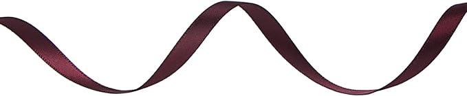 Ribbli Double Faced Burgundy Satin Ribbon, 1/4” x Continuous 25 Yards, Use - Image 2