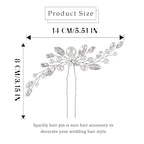 JAKAWIN Pearl Hair Pin Silver Wedding Hair Piece Bridal Hair Accessories for Women HP179 (1 Silver)