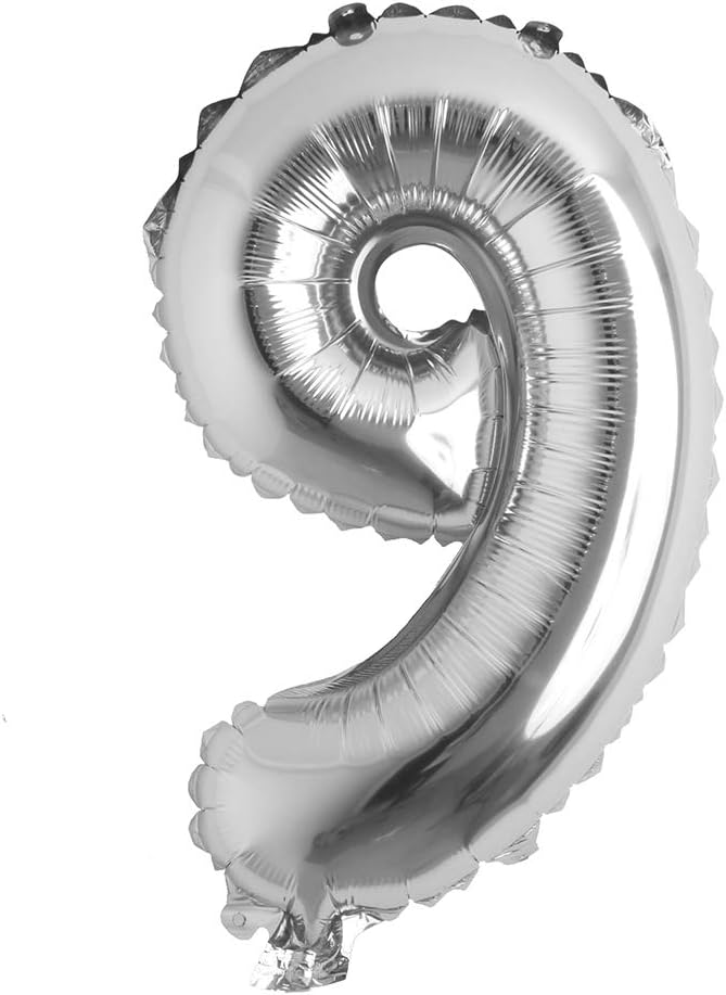 16" inch Single Silver Alphabet Letter number Balloons Aluminum Hanging Foil by REIANS