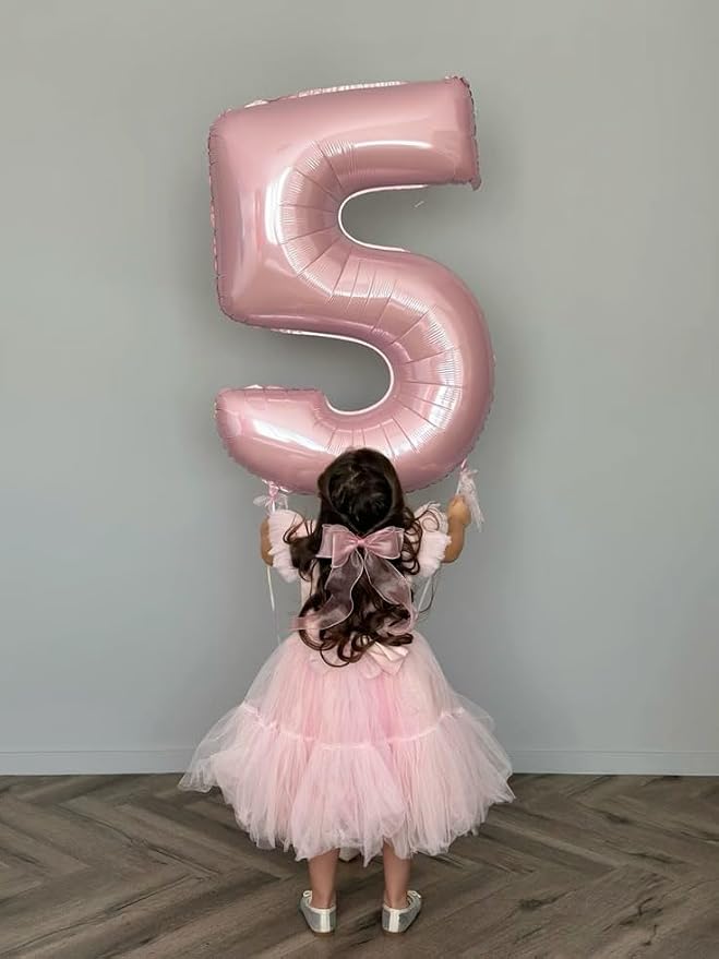 Numbers 14 Balloon 40Inch Pearl Pink Balloon - Image 4