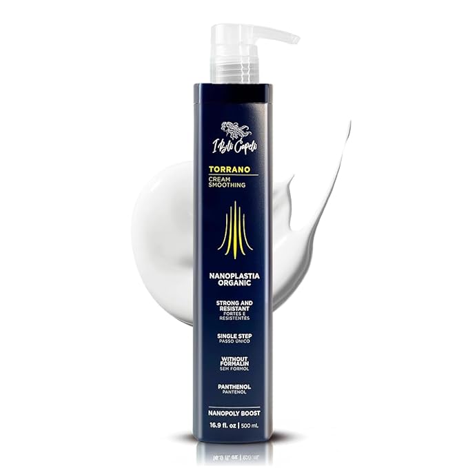 I Belli Capelli Torrano Cream Nano Keratin Hair Treatment, Straightening Hair 1 Step, Formaldehyde Free-Nanoplastia Para Alisar Cabello, Keratina Organica Sin Formol -Brazilian Nano Keratin (500ml)