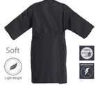 PERFEHAIR Salon Robes Smock for Clients, Pack of 8, Hair Salon Client Gown Cape, Black