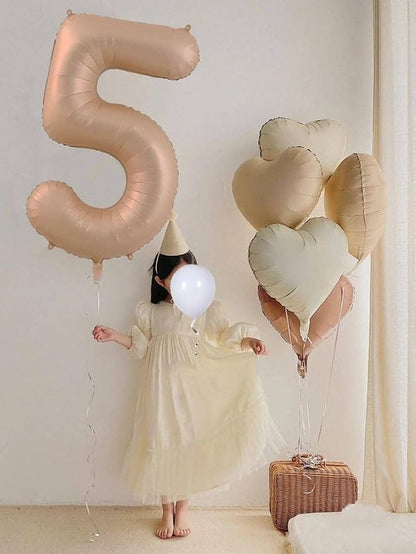 5 Balloon Number 40 Inch Light Brown Balloons - Image 3