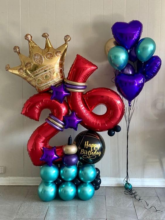 Red Number 6 Balloon 40 Inch, 6th Birthday Party Decorations Men Women | Foil - Image 9