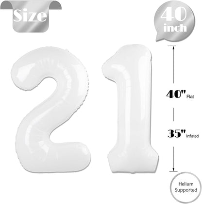 White 21 Balloon - Image 5