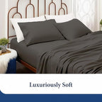 SKY BEDDINGS King Pillowcase Set of 2 - Soft Brushed Microfiber Pillow Cases with Envelope Clouser - Wrinkle-Free, Fade-Resistant Pillow Covers - 20 x 40 Inches, Dark Grey