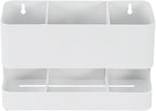 MyGift Modern Wall Mounted White Metal Hair Styling Tools and Accessories Heat Resistant Holder with 3 Slots, Salon Hot Tool Organizer Rack for Blow Dryer Straightener Curling Iron