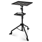Noverlife Salon Tray Cart on Wheels with Storage Platform, Tattoo Rolling Tray Height Adjustable Salon Service Cart, Iron SPA Rolling Trays Portable Tattoo Table Stand for Dental