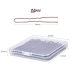 U Shaped Hair Pins, IKOCO 2.4inch Hair Pins for Women with Storage Box, Brown