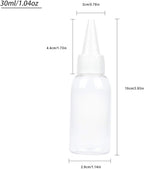 TRENDBOX 1oz / 30ml Plastic Bottle Pointed Mouth Top Cap for Essential Oils, Liquid - 6 Pack