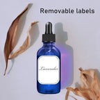 Bumobum Dropper Bottle 2 oz, 2 pack Blue Glass Eye Dropper Bottles with Labels and Funnel, Leakproof Tincture Bottles with Measured Dropper